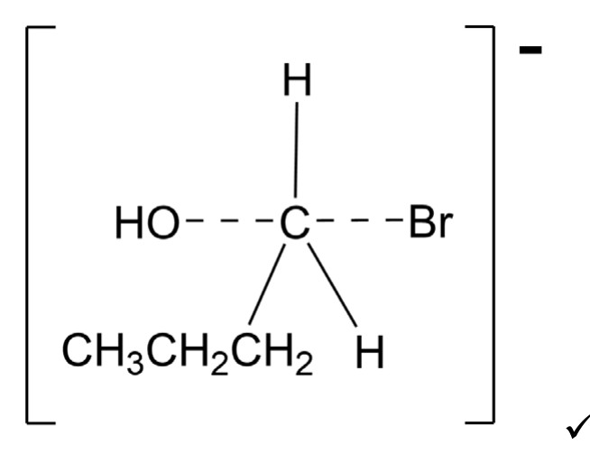 Figure for Answer to Question IB Chemistry HL 3.4.9 Hl Nucleophilic Substitution Mechanisms Questions question 1 — IB Chemistry HL
