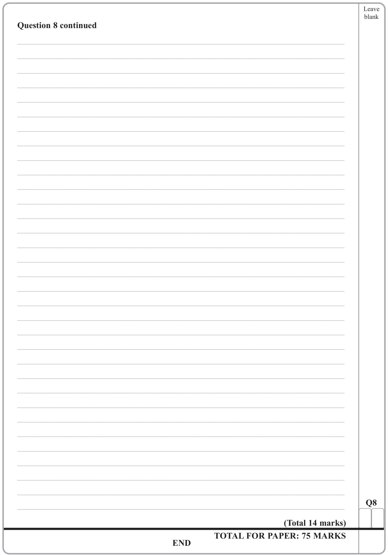 Table for Question 4 — Edexcel A-Level Mathematics A2