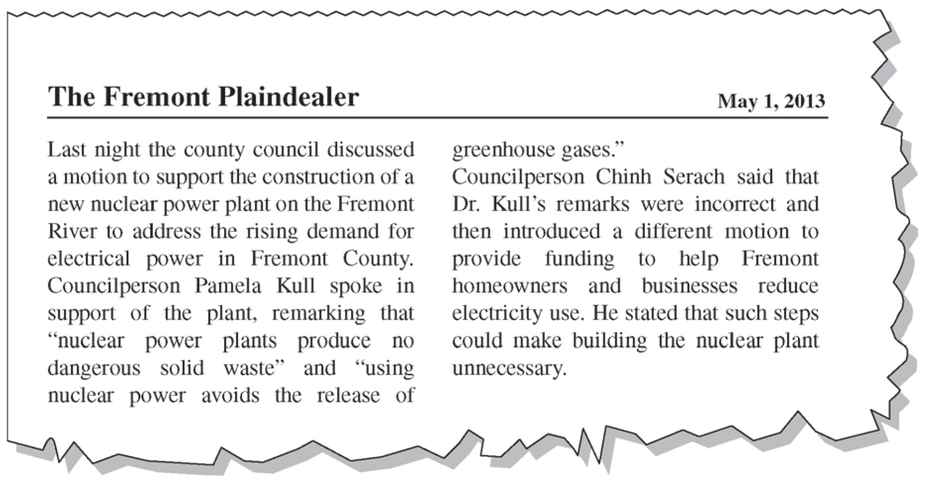 Figure for Question 3 — AP Environmental Science