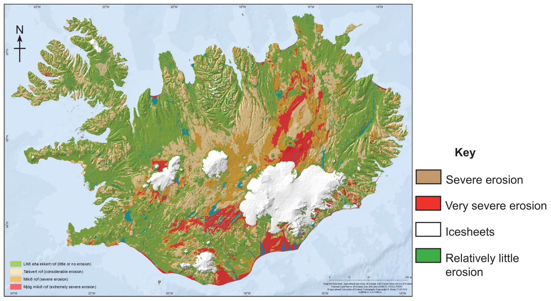 Soil erosion in Iceland in 2007