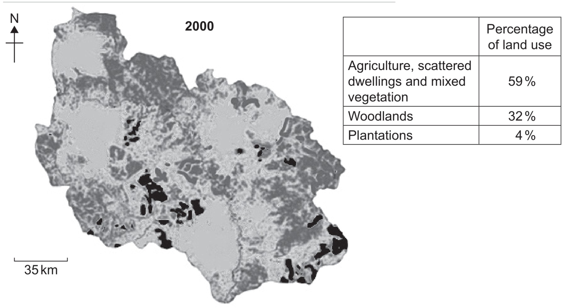 Copperbelt land use in 2000