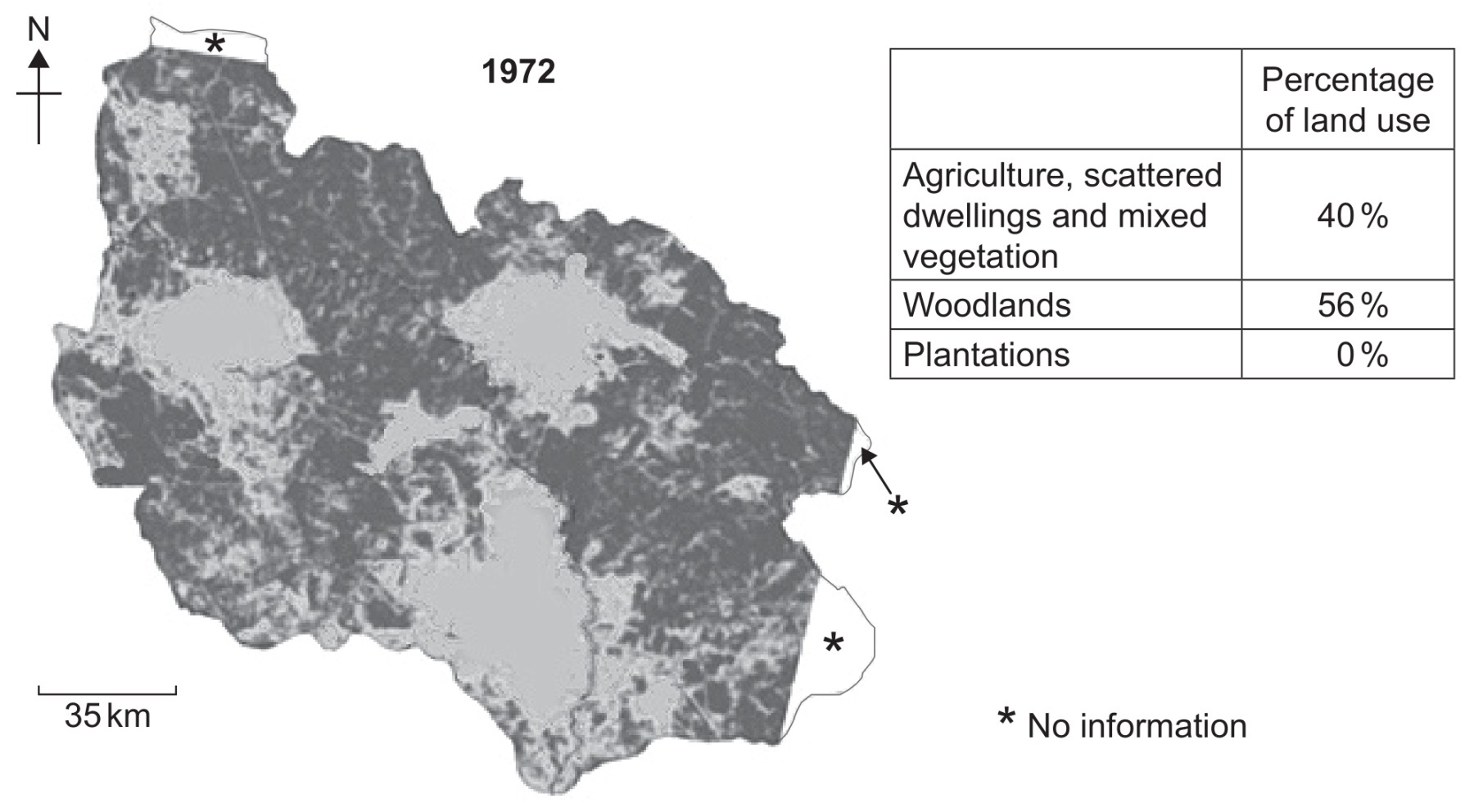 Copperbelt land use in 1972