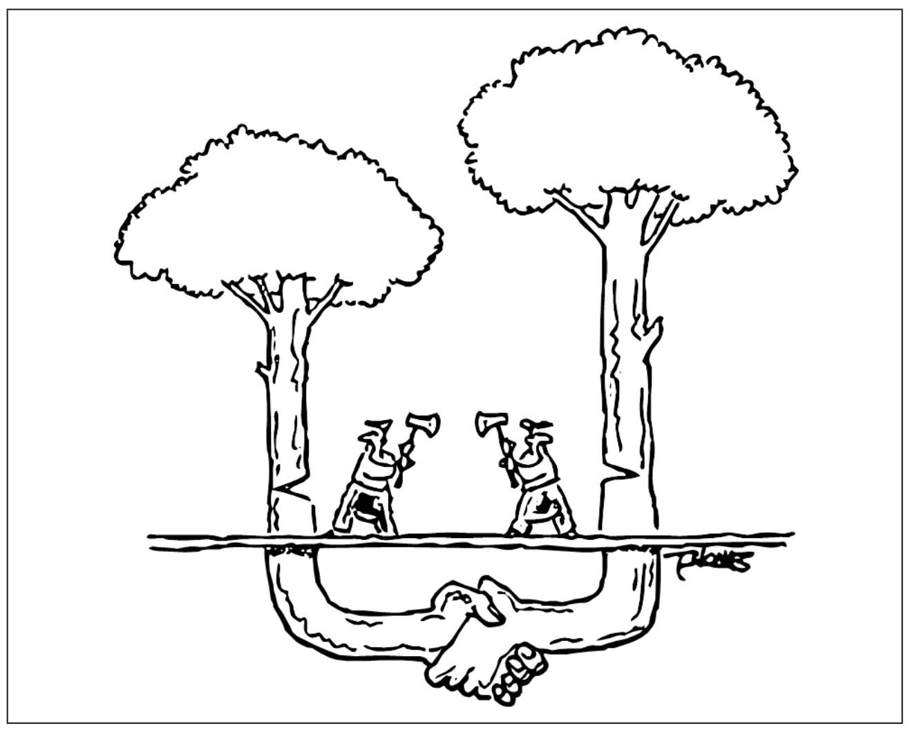 Rainforest environmental cartoon